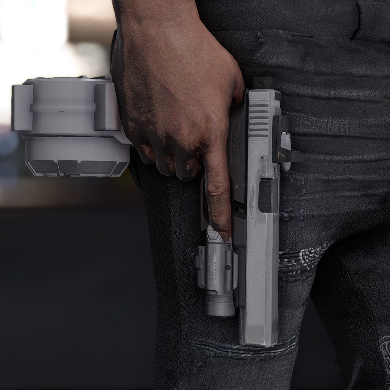 G40 Silver Slide Sight Flash