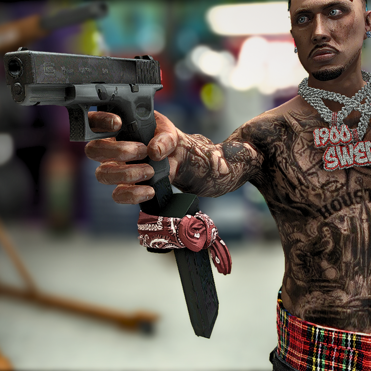 Glock Switch + Burgandy Bandana