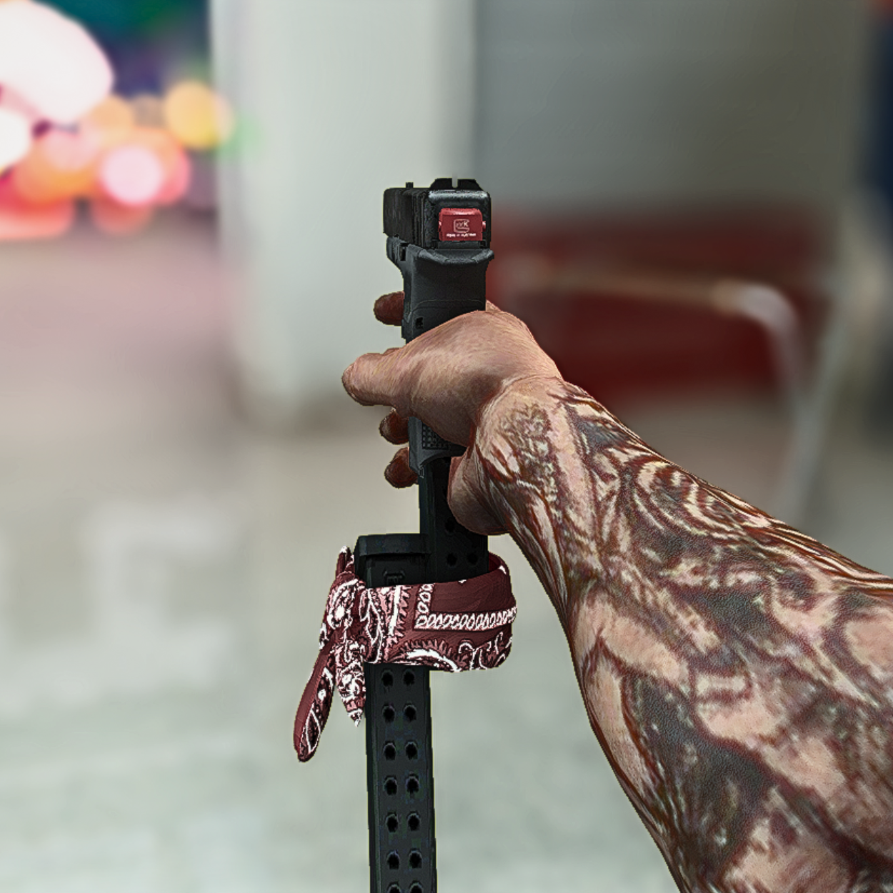 Glock Switch + Burgandy Bandana