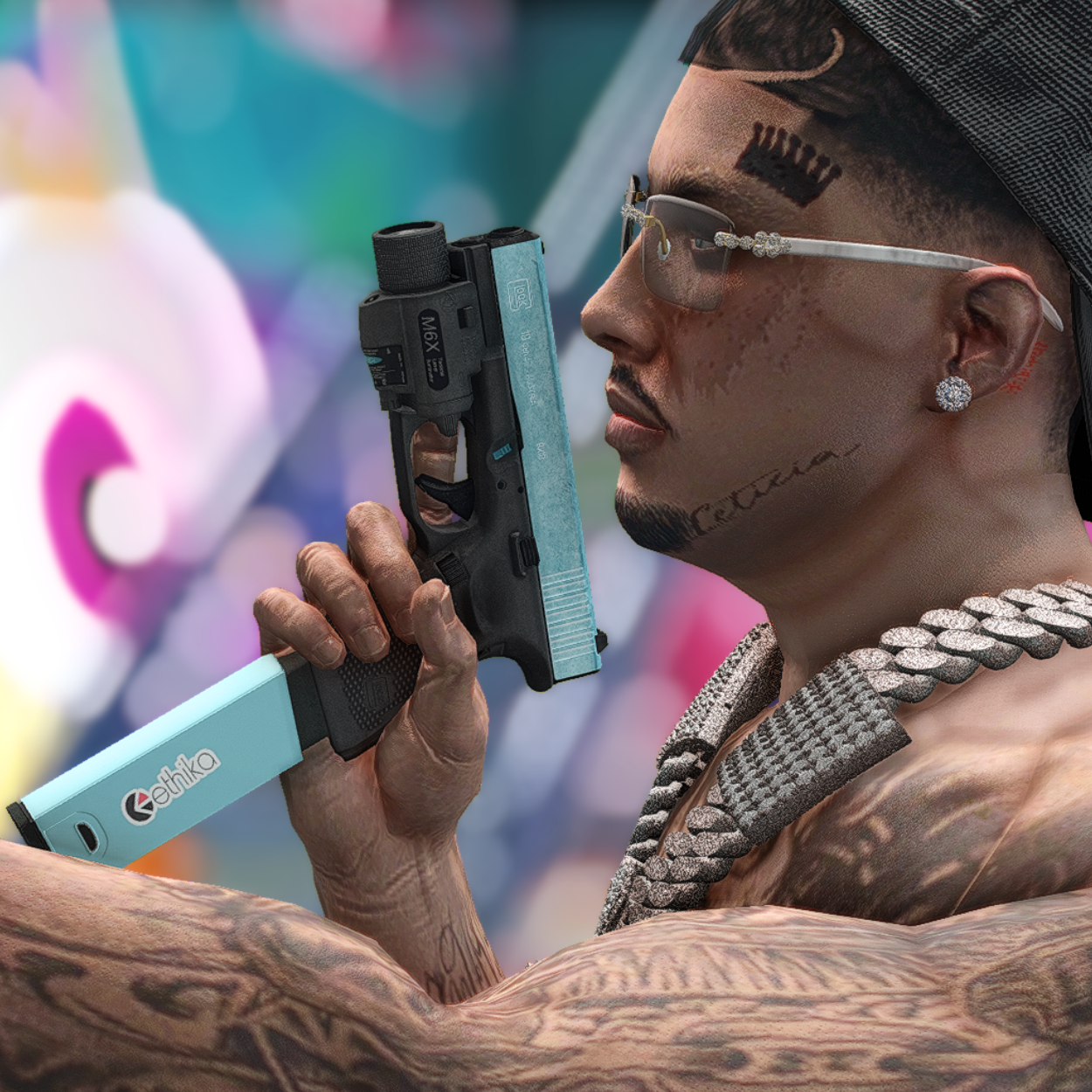 Blue Cyan Ethika Glock