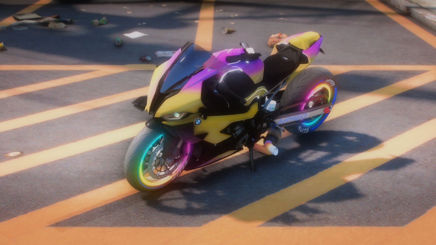 BMW M1000RR Twin Turbo Drag Rainbow Custom