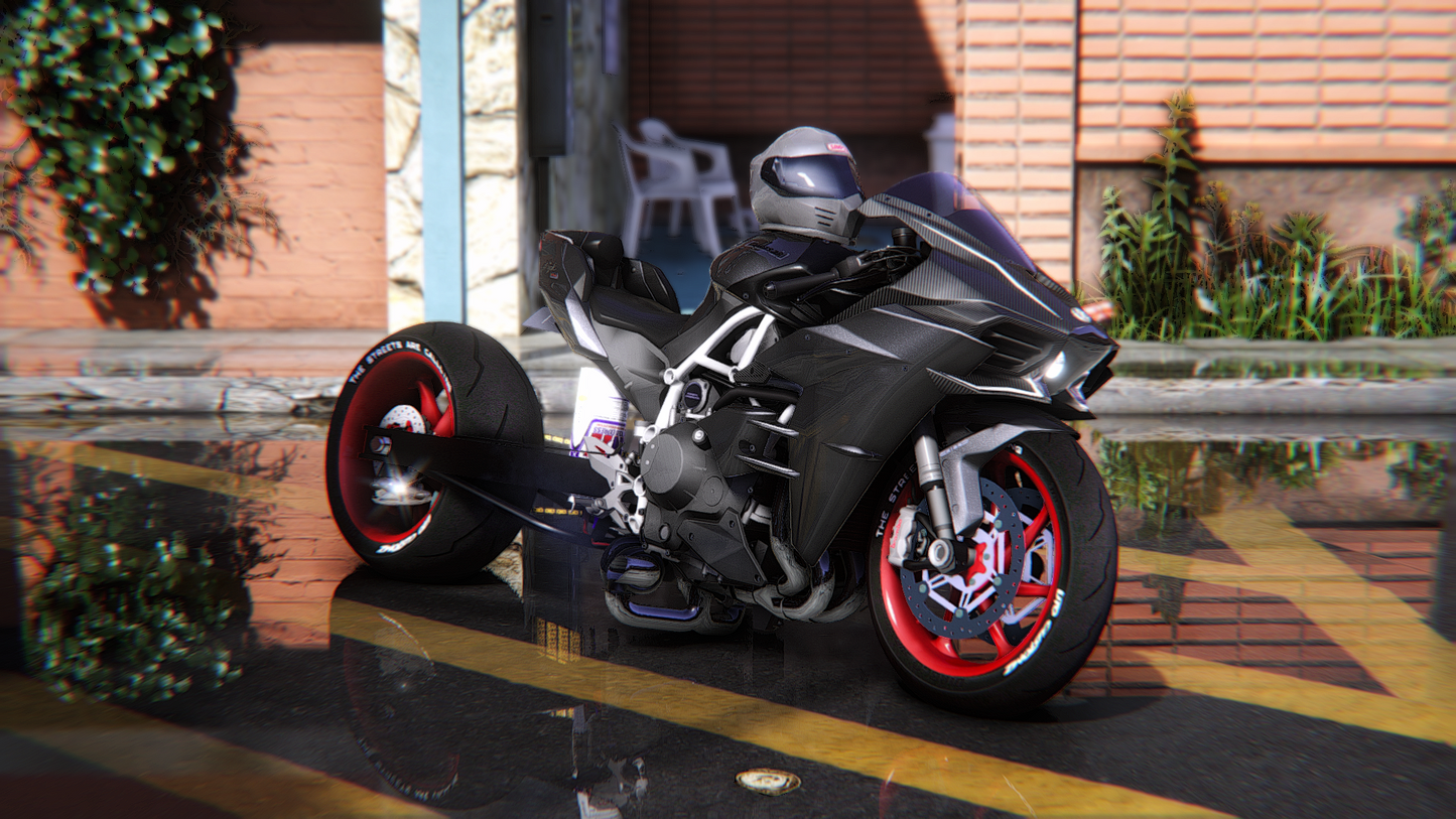 Kawasaki Ninja H2R Carbon Twin Turbo Drag Customs