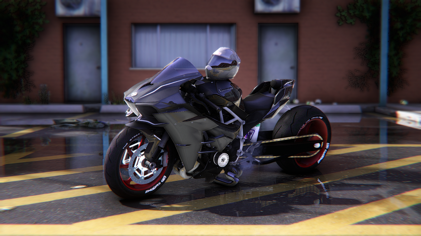 Kawasaki Ninja H2R Carbon Twin Turbo Drag Customs