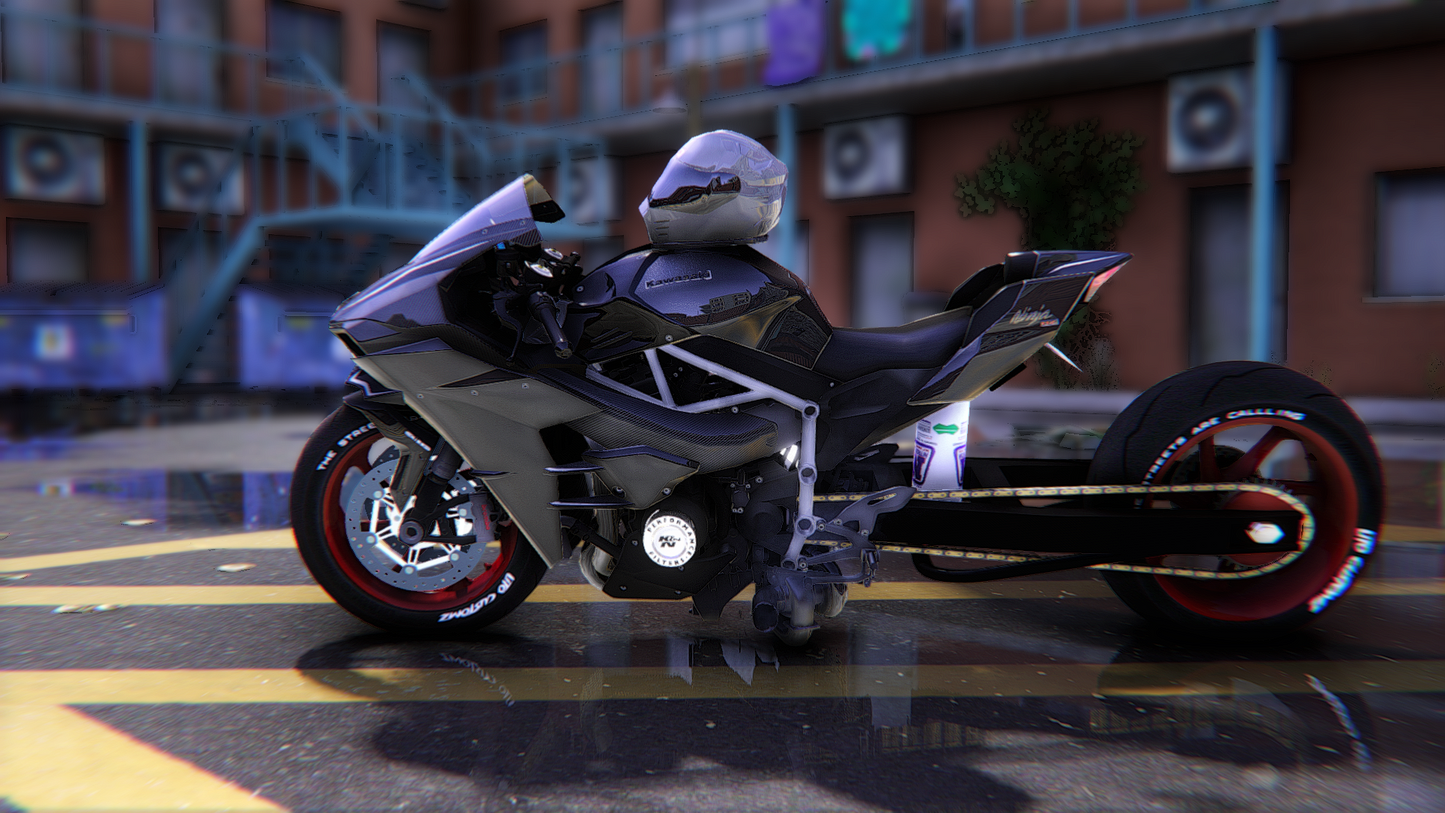 Kawasaki Ninja H2R Carbon Twin Turbo Drag Customs