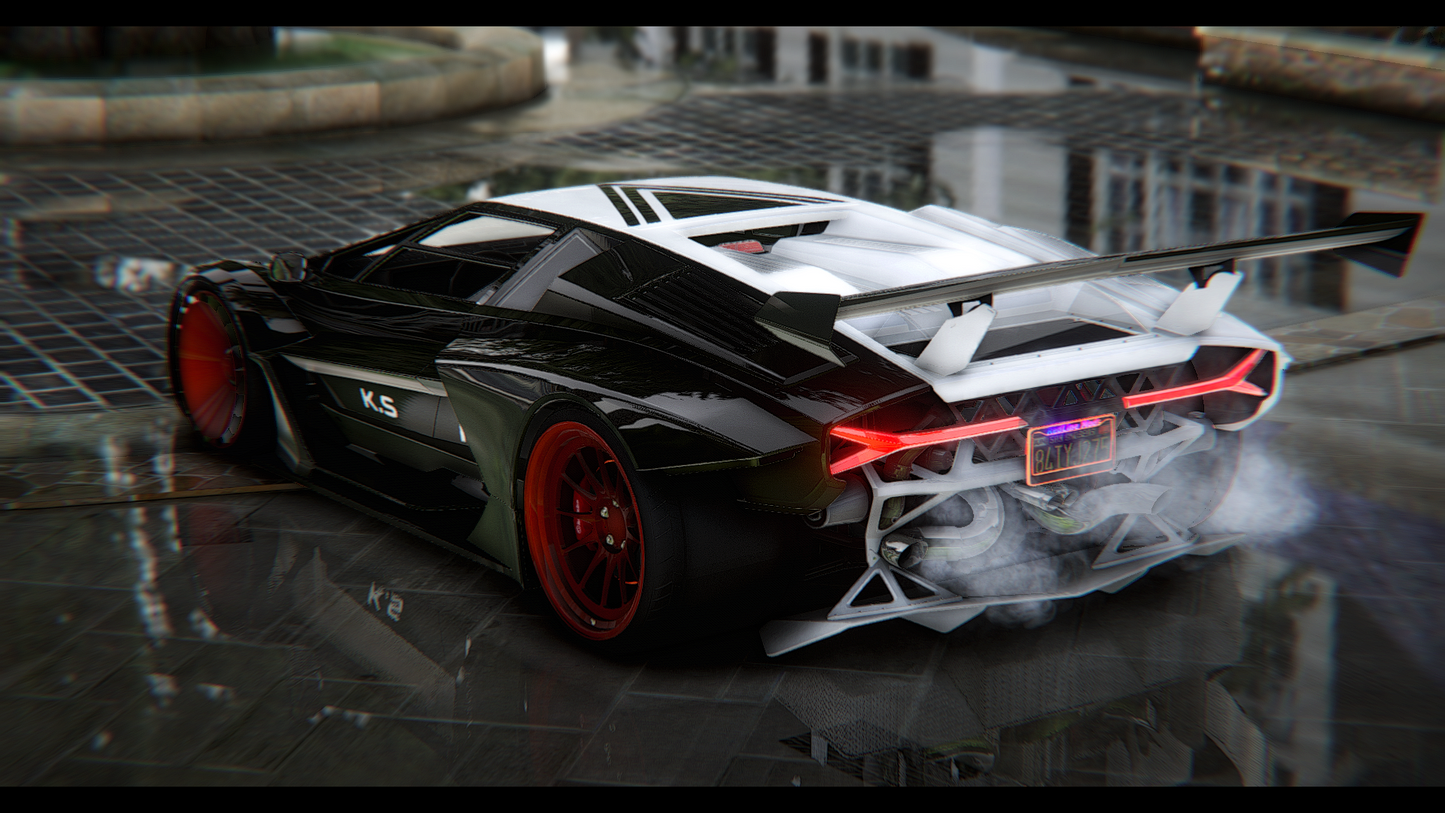 1988 Lamborghini Countach KS Widebody Twin Turbo Custom Livery V2