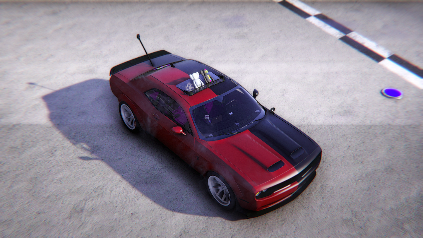 Dodge Challenger Hellcat 2 Colors Mixed Twin Turbo Custom