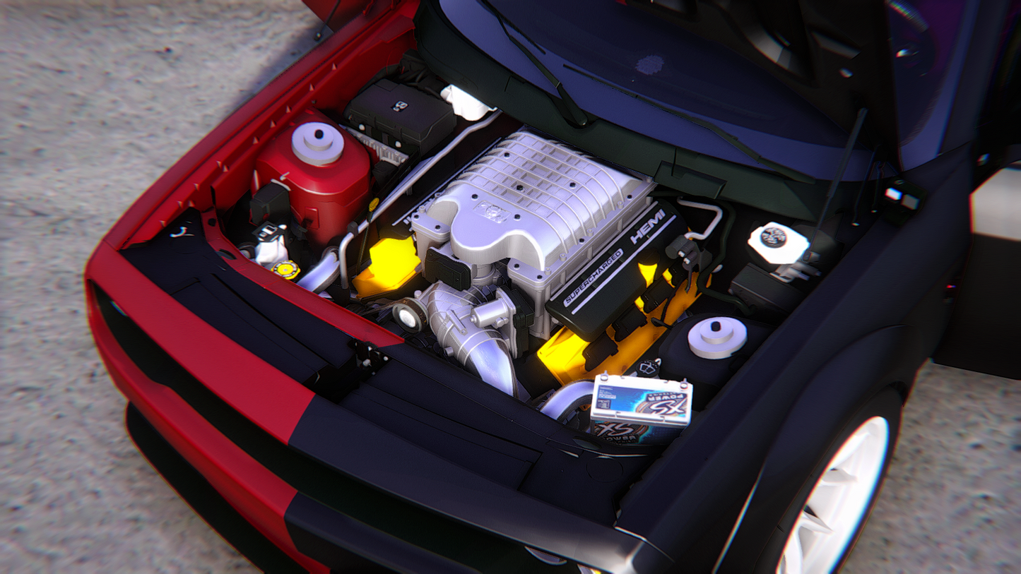 Dodge Challenger Hellcat 2 Colors Mixed Twin Turbo Custom