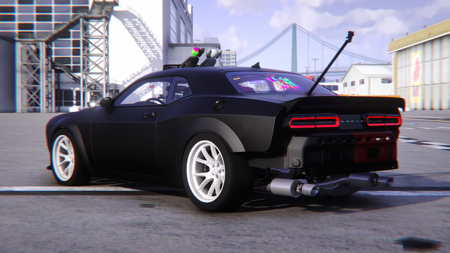 Dodge Challenger Hellcat 2 Colors Mixed Twin Turbo Custom