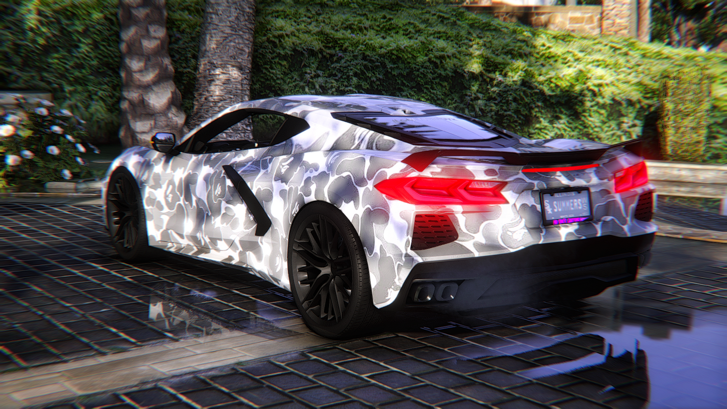 Chevrolet Corvette C8 Bape Edition | Animated Windows