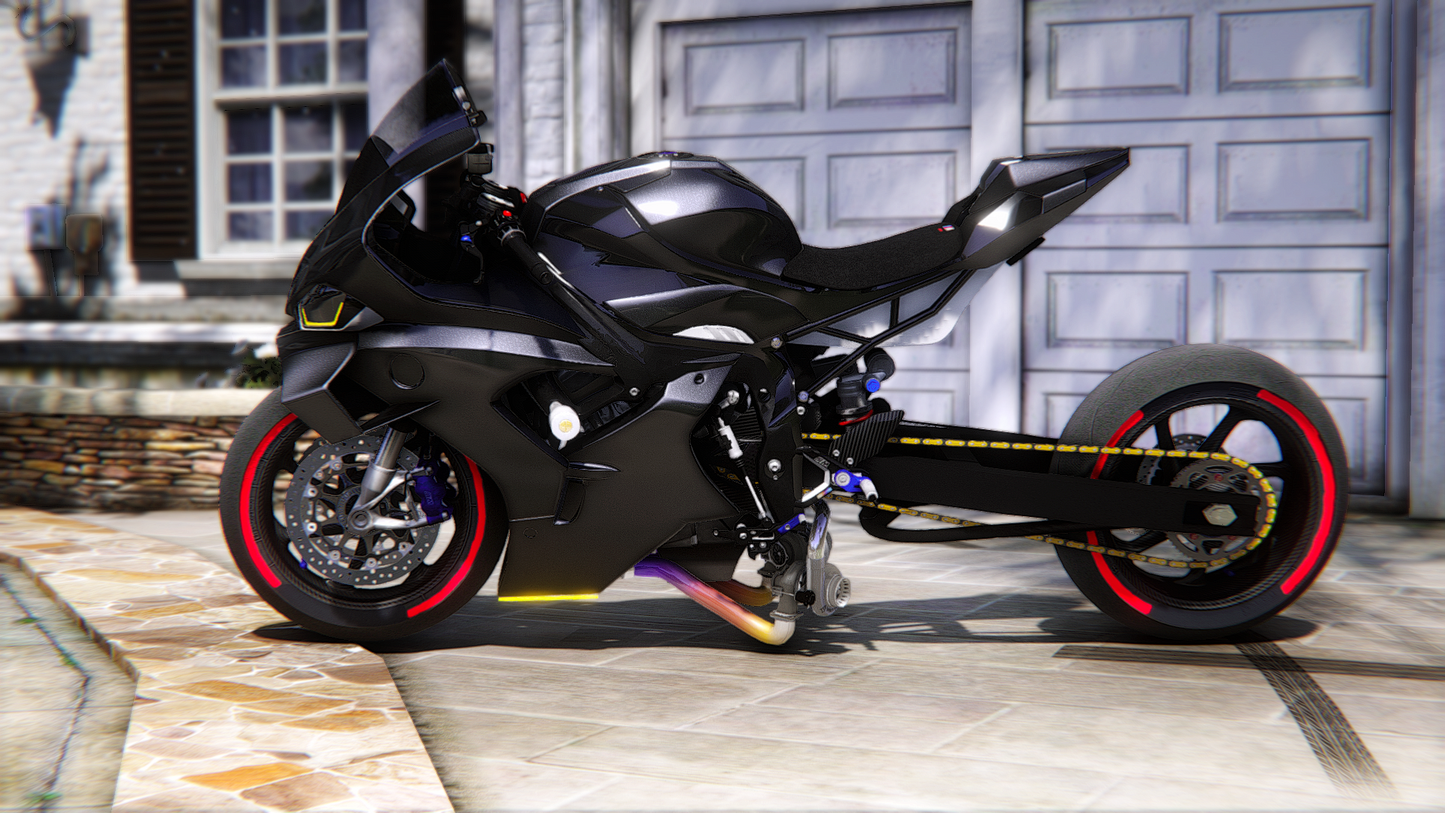 BMW M1000RR Stretched Twin Turbo with Custom Exhausts