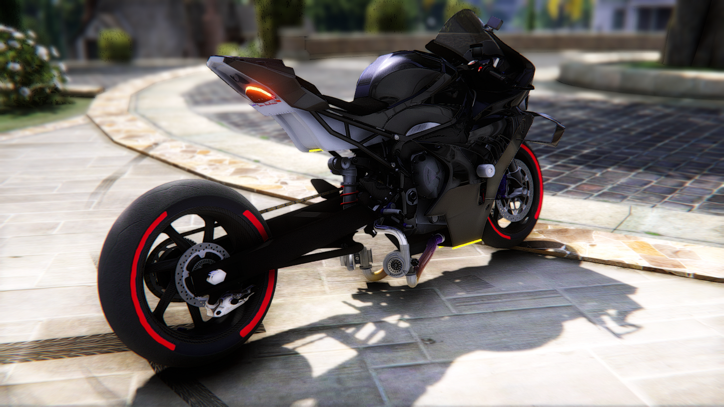 BMW M1000RR Stretched Twin Turbo with Custom Exhausts