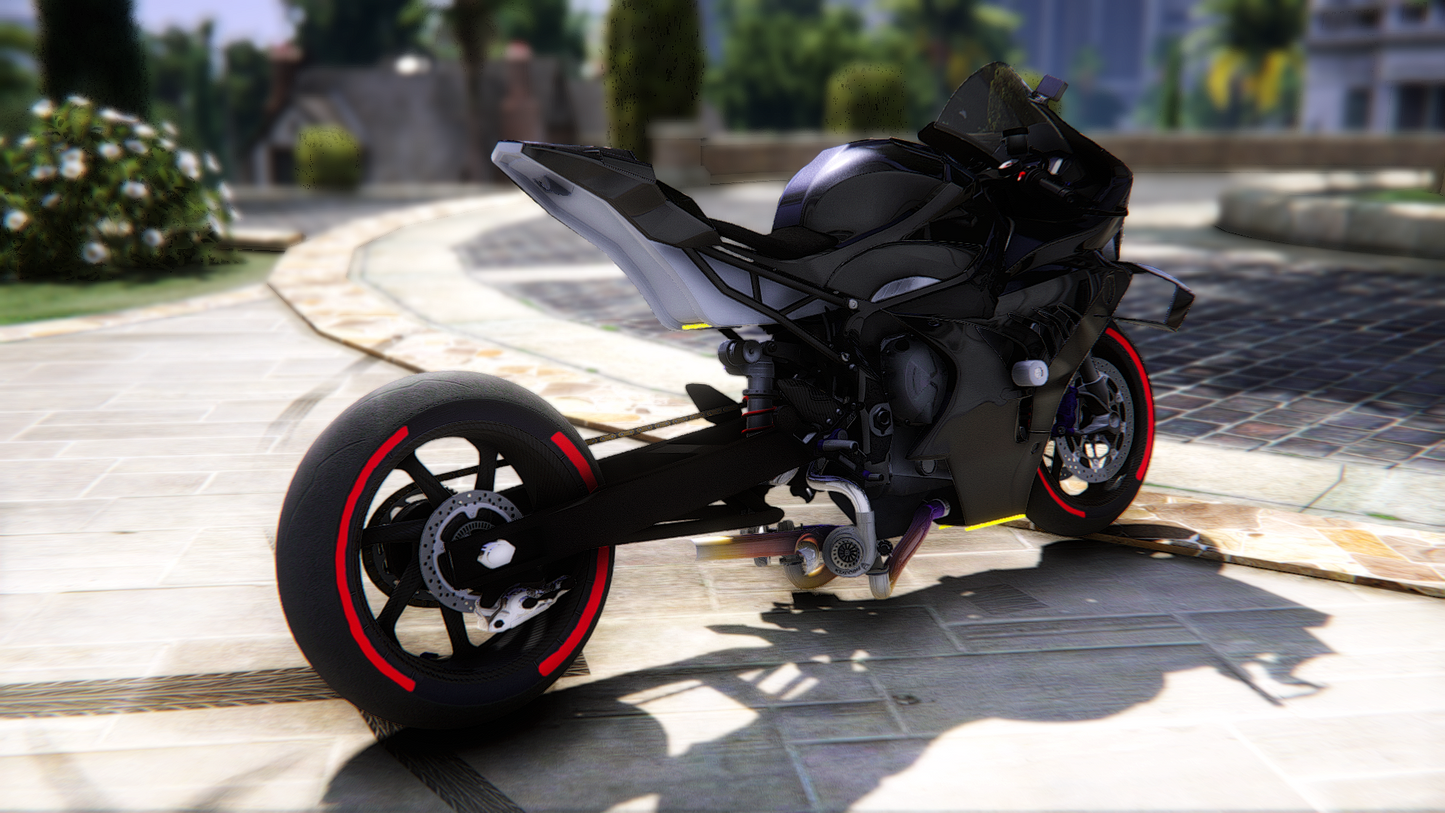 BMW M1000RR Stretched Twin Turbo with Custom Exhausts