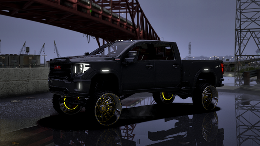 Lifted GMC Sierra 2500HD Crew Cab On TIS Forged