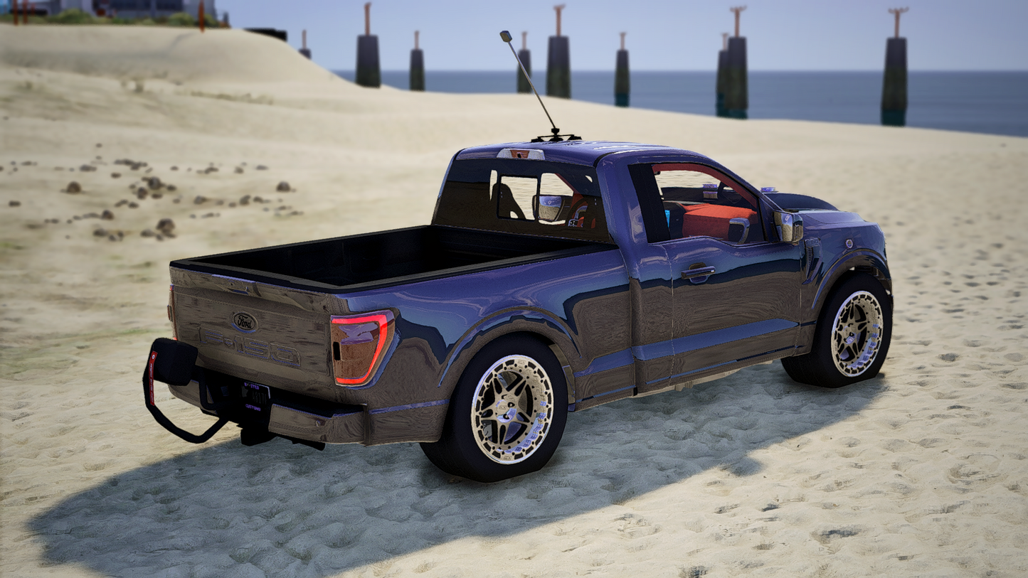 Midnight Ford F150 Twin Turbo Drag V2