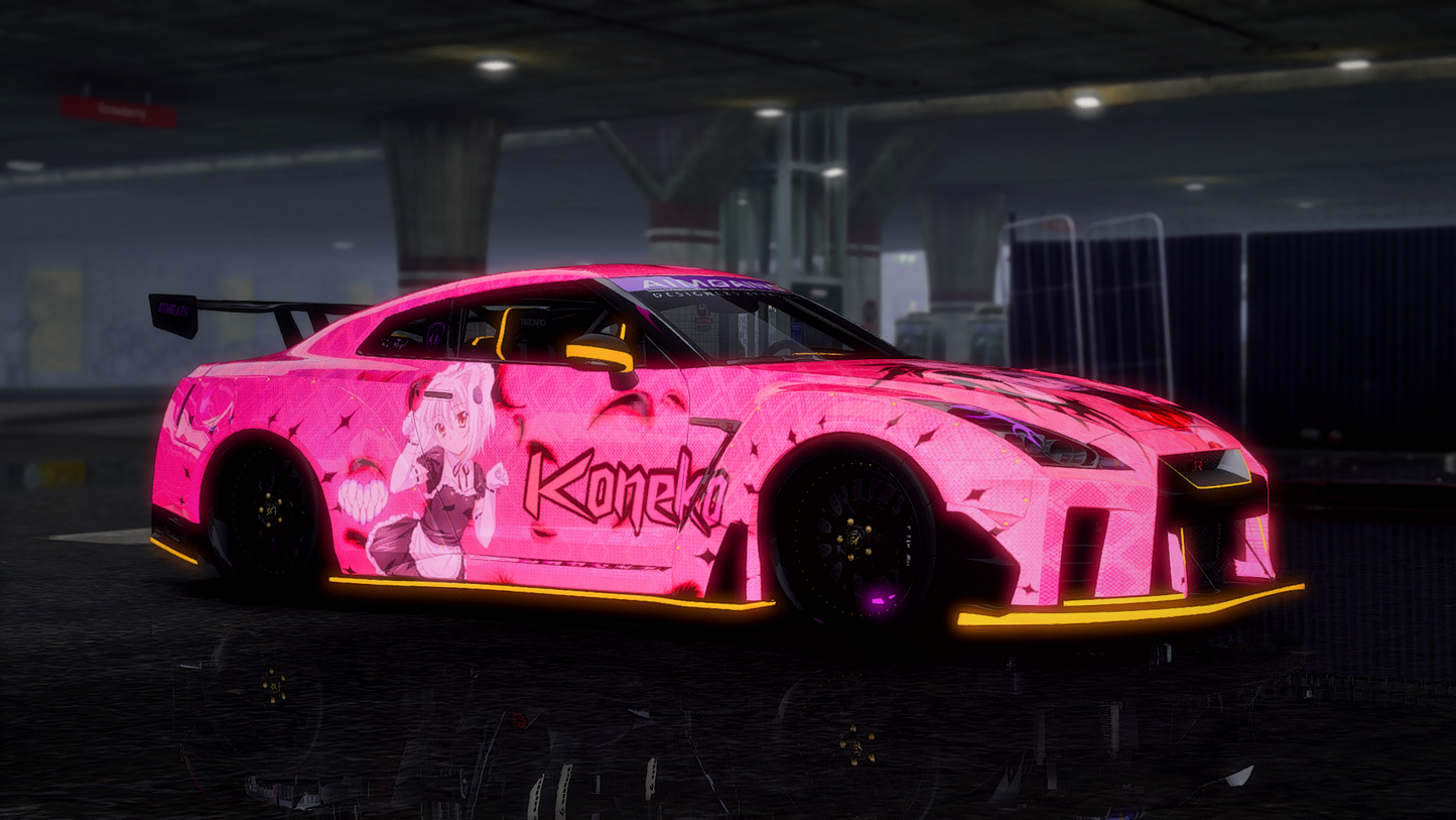 Nissan GTR R35 Keneko Livery Dinamic RGB Lights