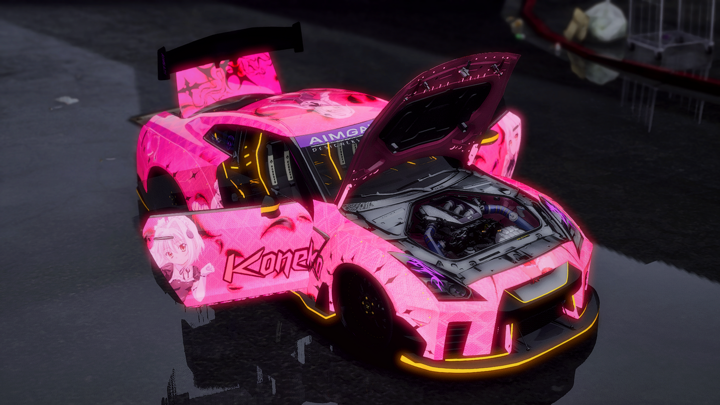 Nissan GTR R35 Keneko Livery Dinamic RGB Lights