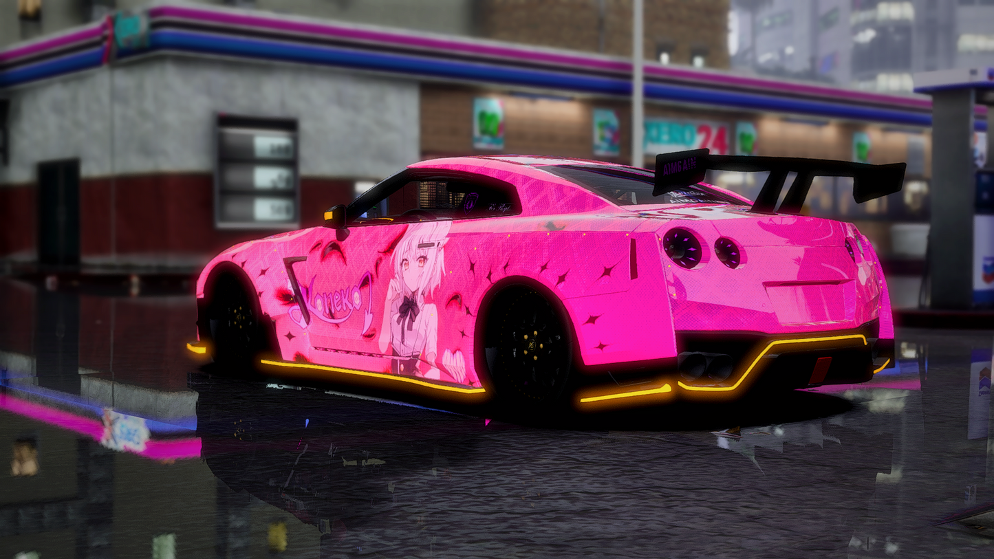 Nissan GTR R35 Keneko Livery Dinamic RGB Lights