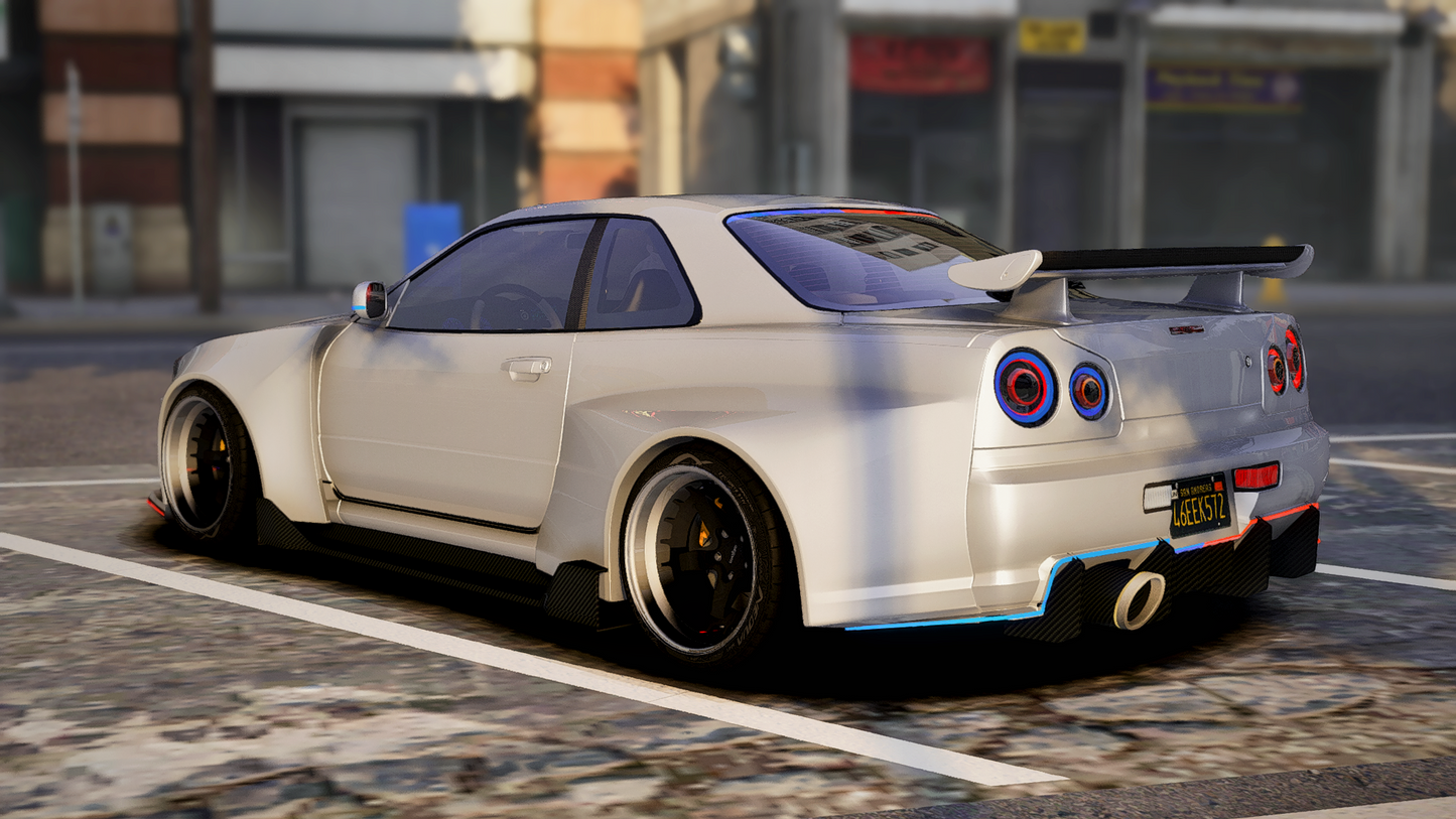 Nissan GTR R34 PD Modern Lights | Debadged