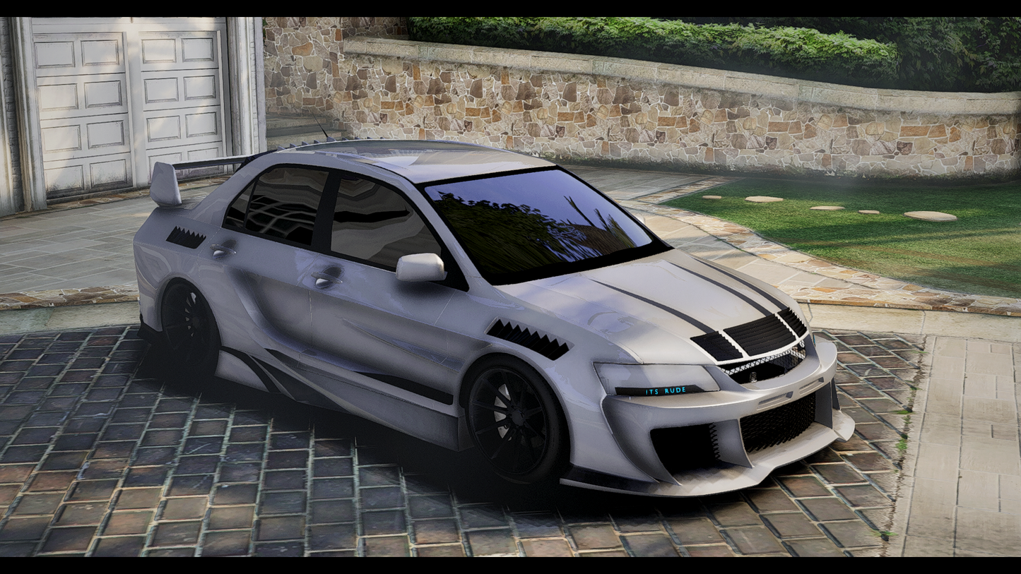 Mitsubishi EVO 9 Abflug (Debadged)