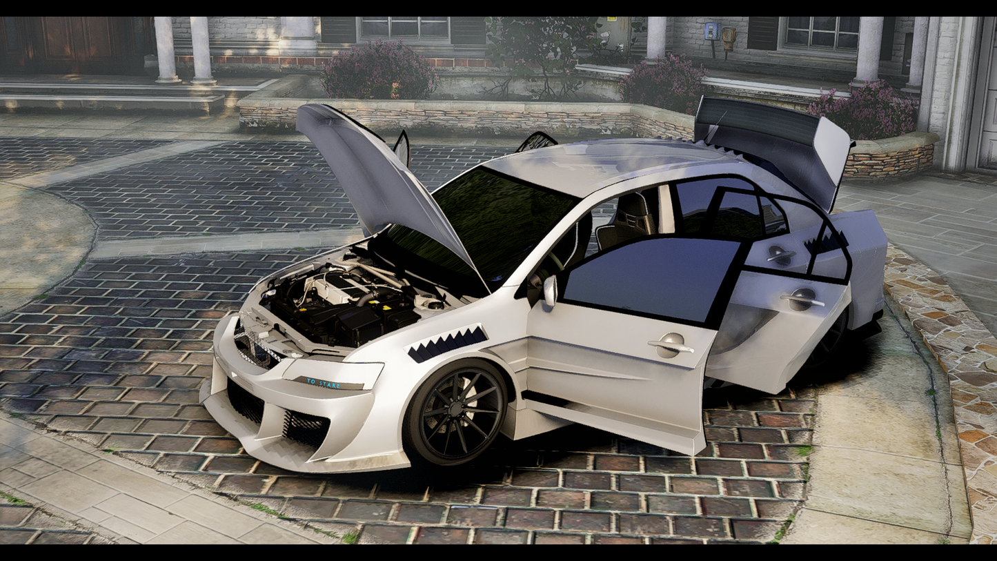 Mitsubishi EVO 9 Abflug (Debadged)