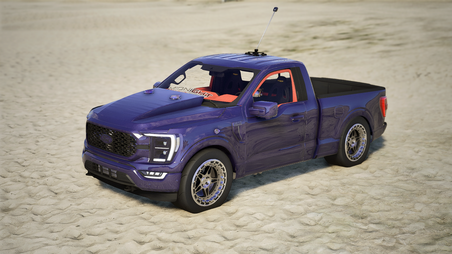 Midnight Ford F150 Twin Turbo Drag V2