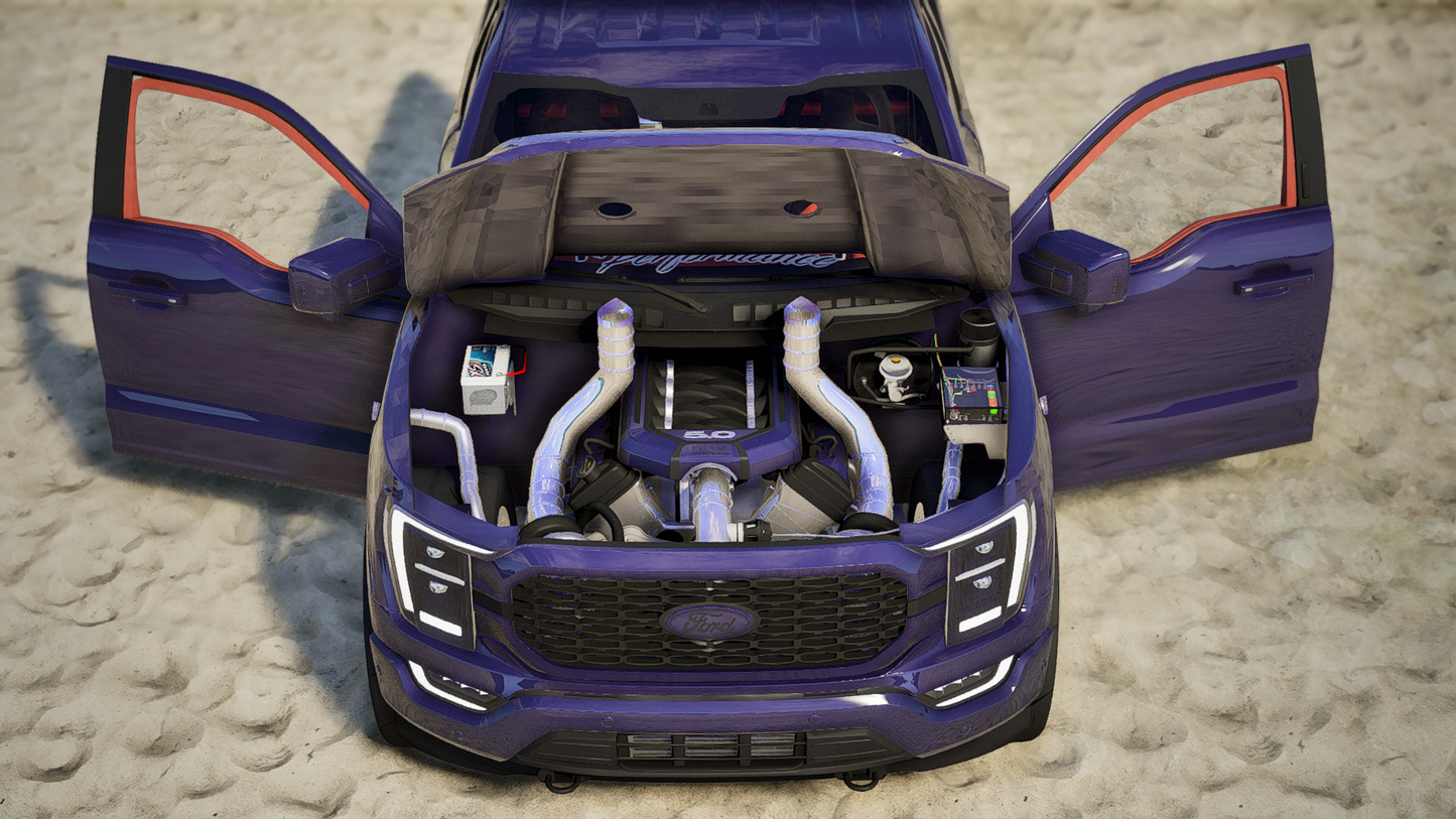 Midnight Ford F150 Twin Turbo Drag V2