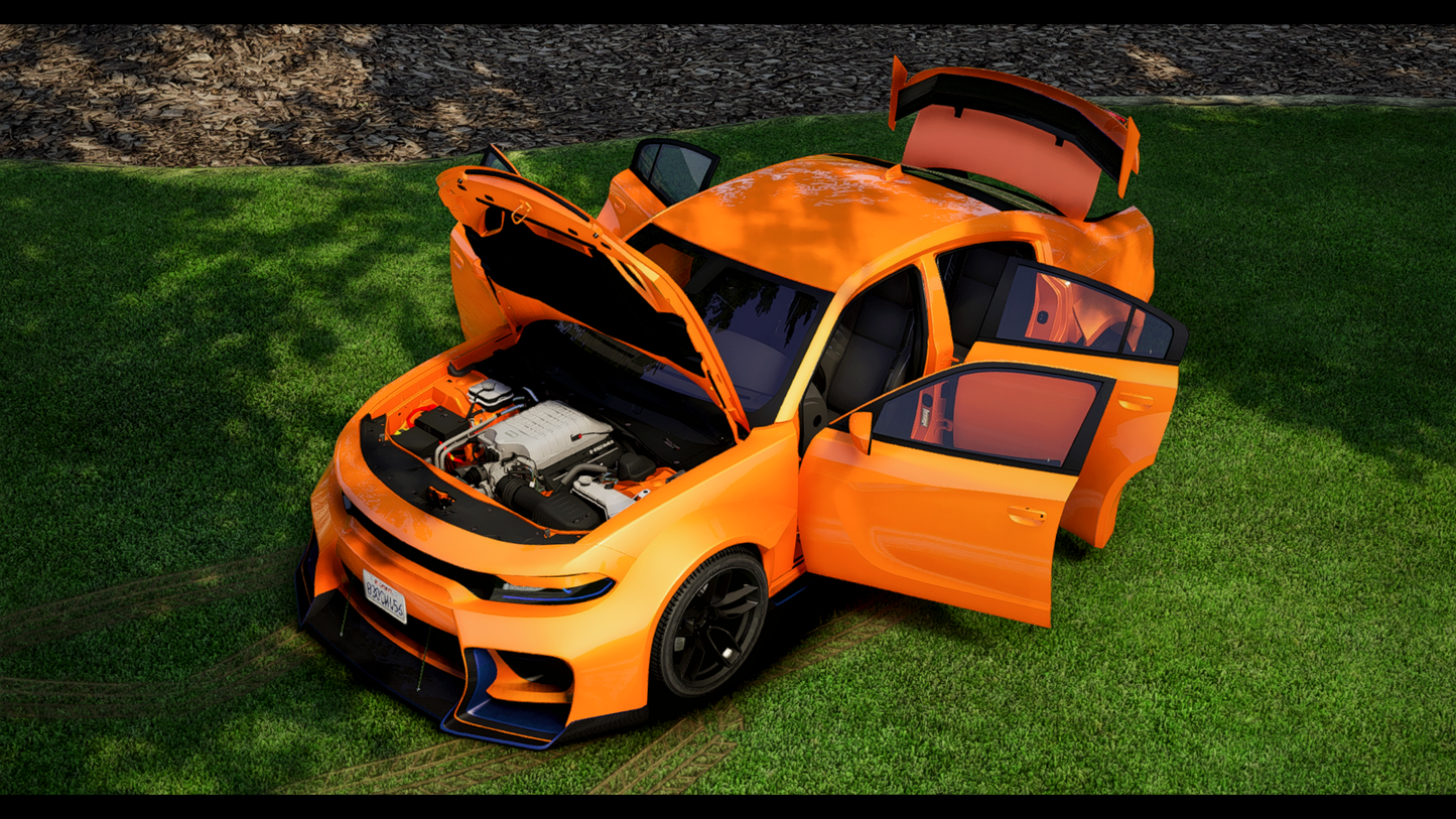 Dodge Charger Hellcat SRT Liberty Walk | Debadged