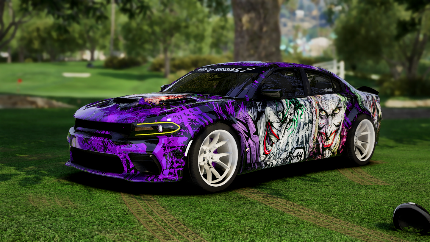 Dodge Charger Joker Edition + Sound Box