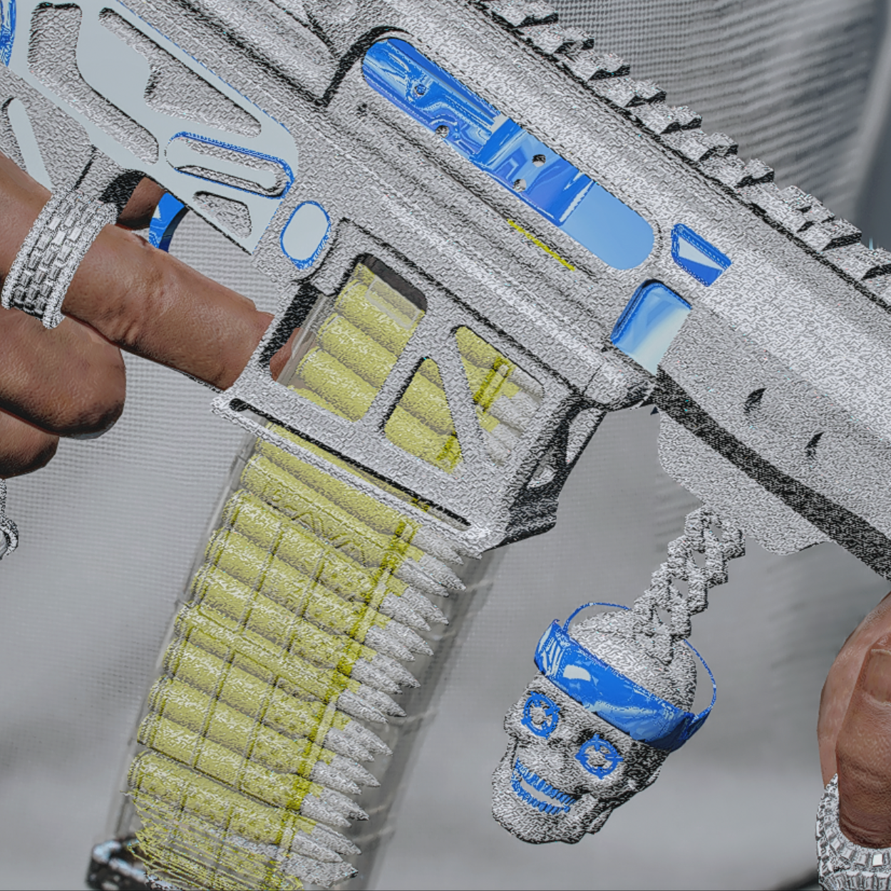 Diamond Skeleton Blue ARP