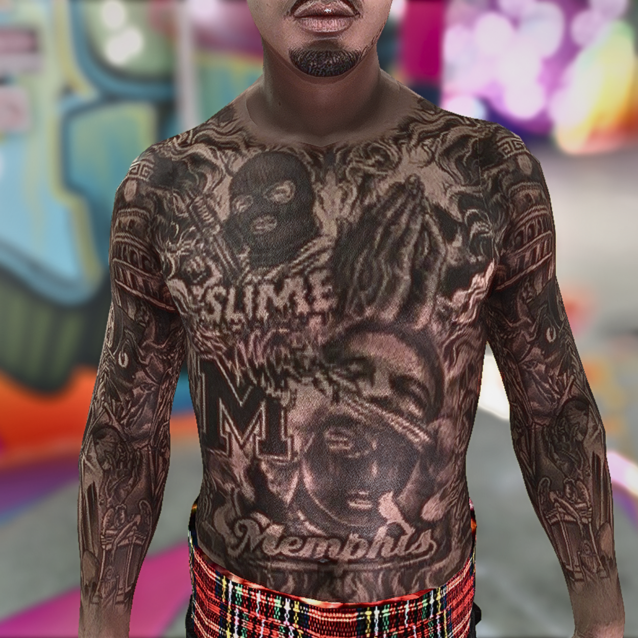 Memphis Body Tattoo | Male