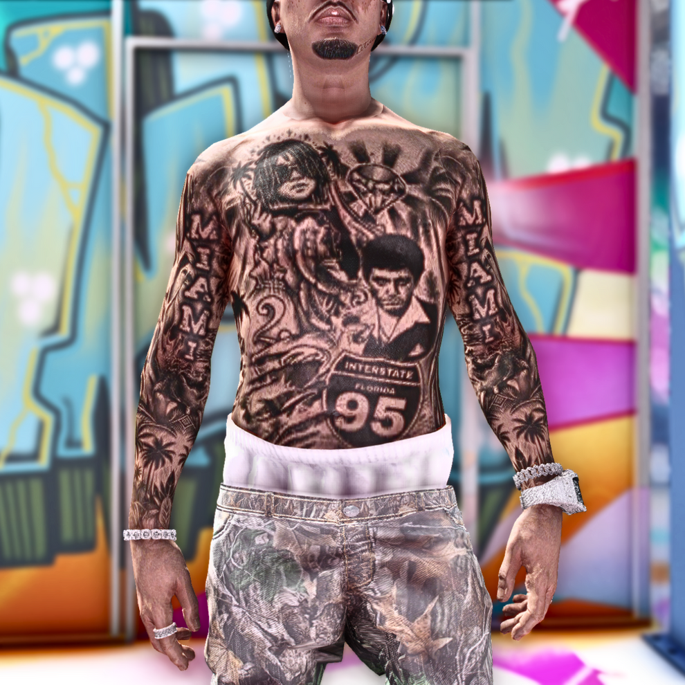 Miami Body Tattoo for FiveM | Hood RP Ink for Male Characters – Capos ...