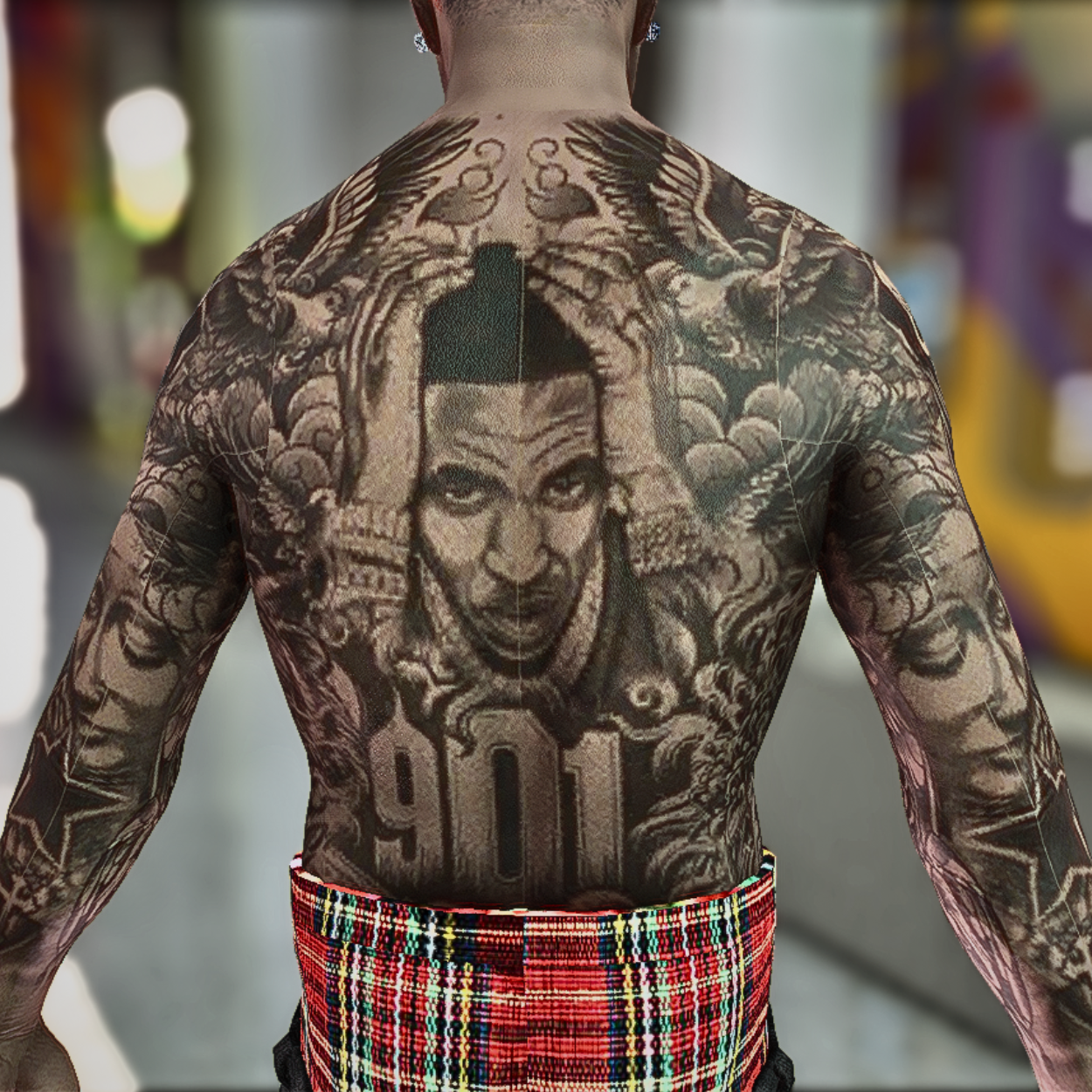 Memphis Body Tattoo | Male