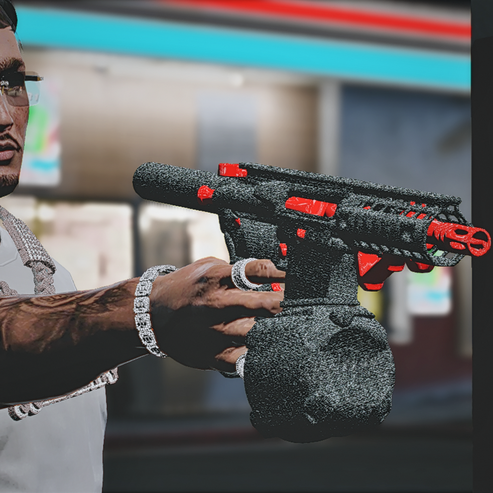 Black Diamond Red ARP | FiveM Custom Weapon Mod – Capos FiveM Shop ...