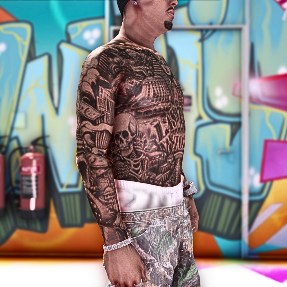 Las Vegas Body Tattoo for FiveM | Casino Street Ink for Male Characters ...