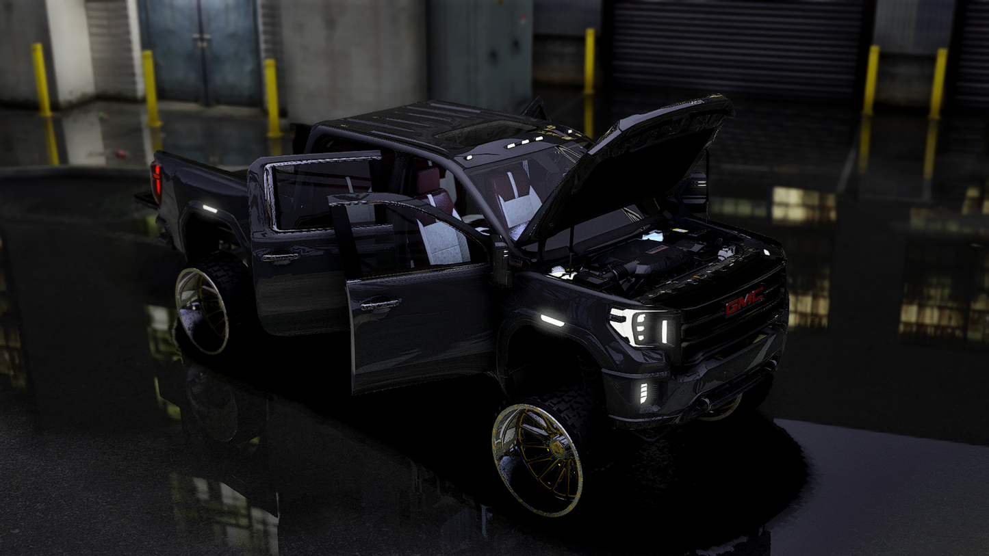 Lifted GMC Sierra 2500HD Crew Cab On TIS Forged