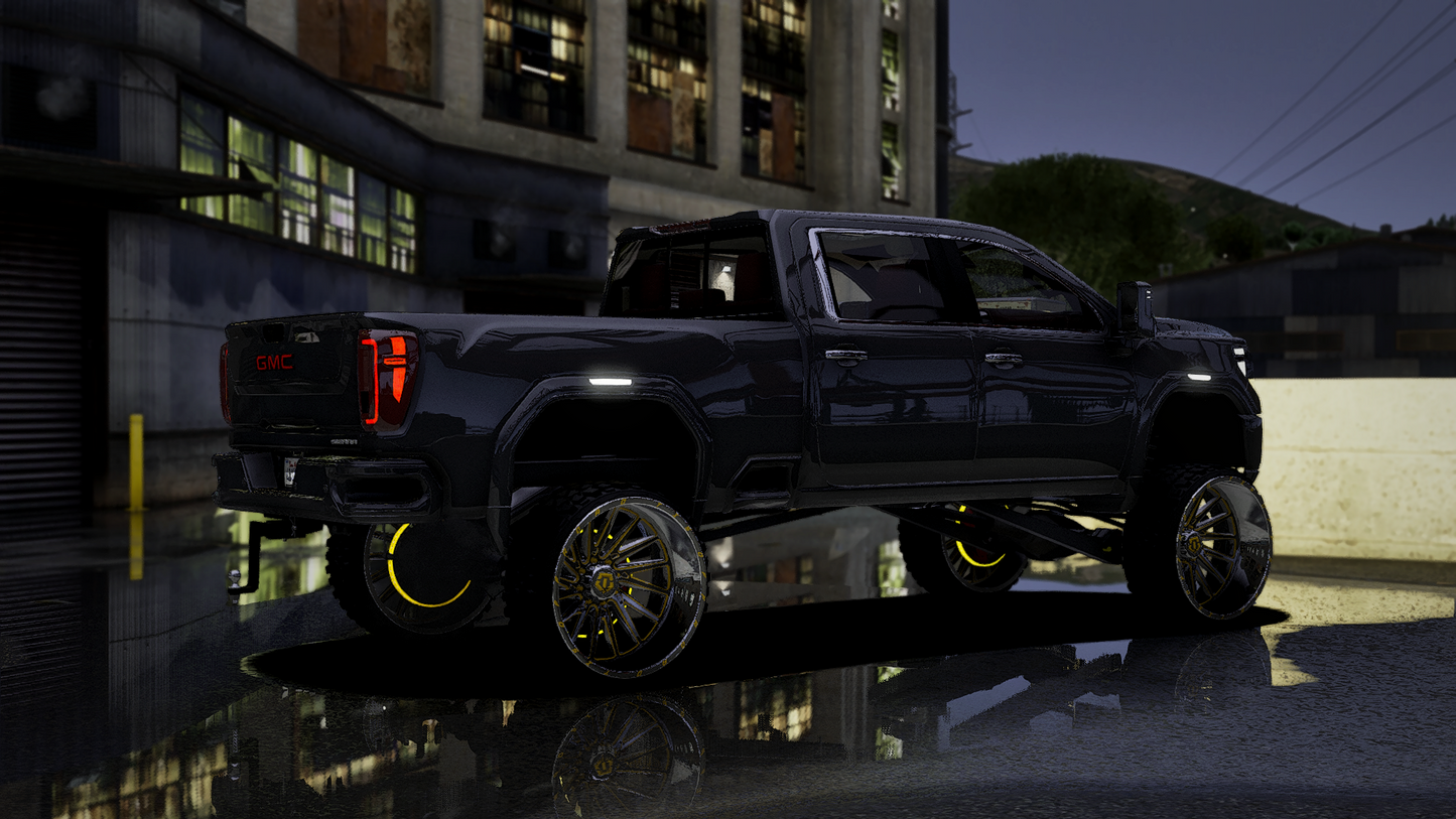 Lifted GMC Sierra 2500HD Crew Cab On TIS Forged