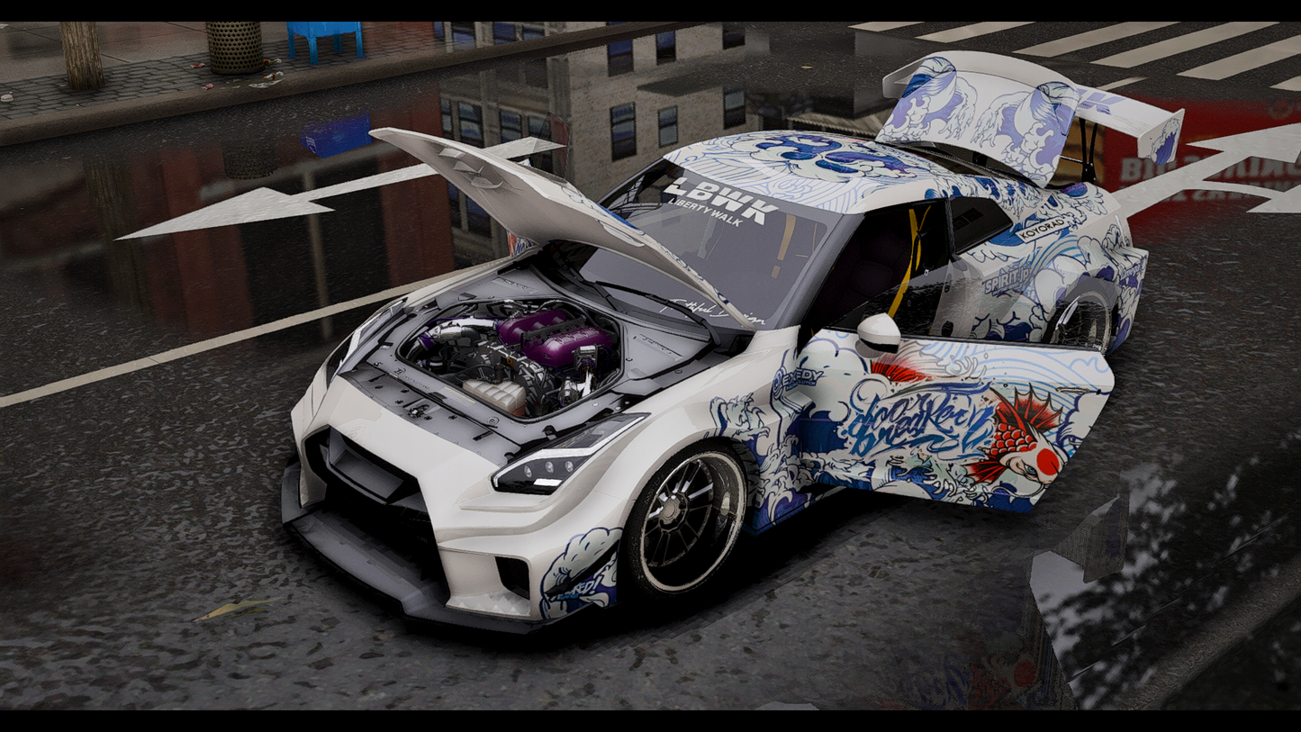 Nissan GTR R35 Liberty Walk Livery Custom