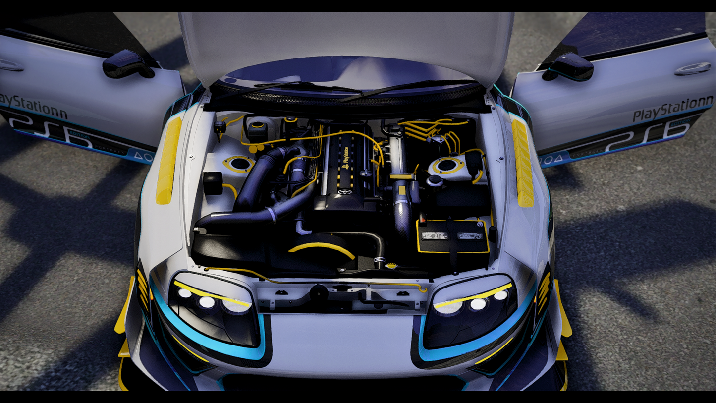 Toyota Supra A90 Hycade PS6 Edition Animated Lights [+100 Tuning Parts] | Debadged