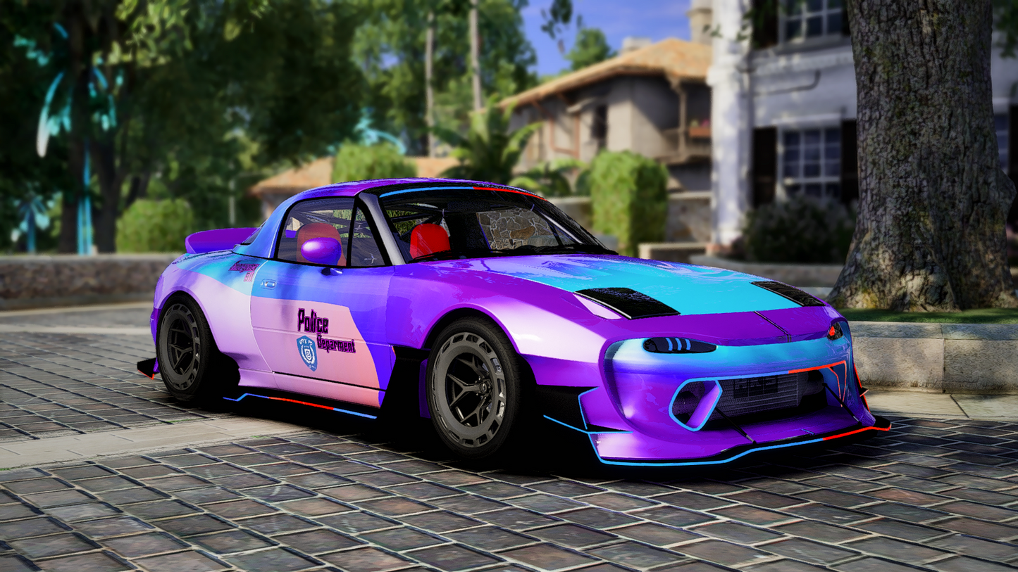 Mazda MX5 Widebody Police Modern Lights 1990 | Debadged