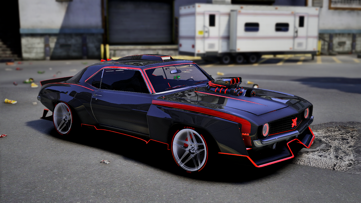 1969 Chevrolet Camaro Onepiece Edition [+48 Tuning Parts] | Debadged