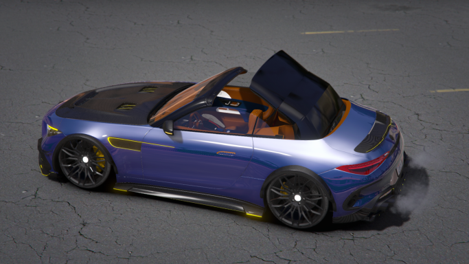 Mercedes-Benz SL63 Mansory [Animated Roof]