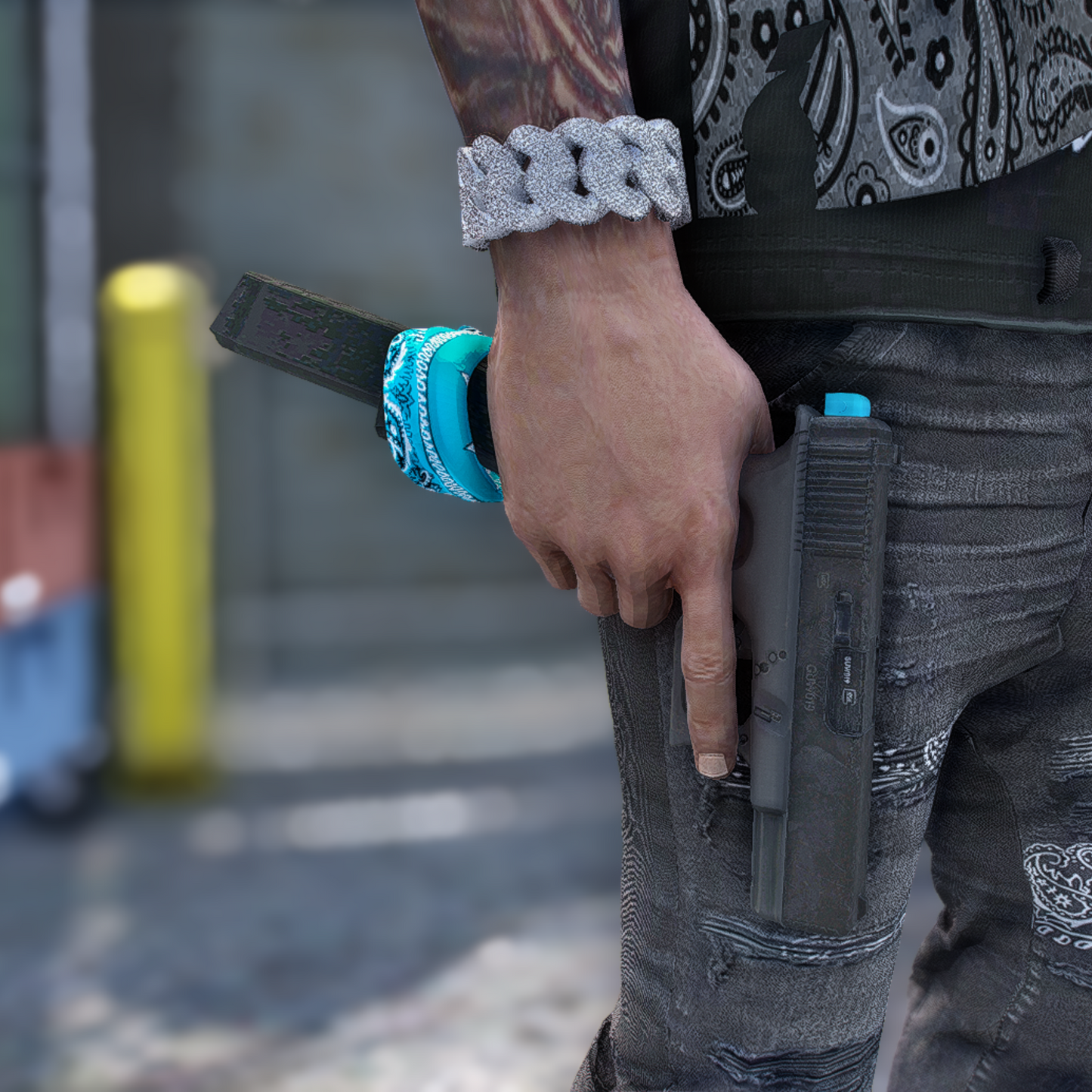 Glock Switch + Baby Blue Bandana