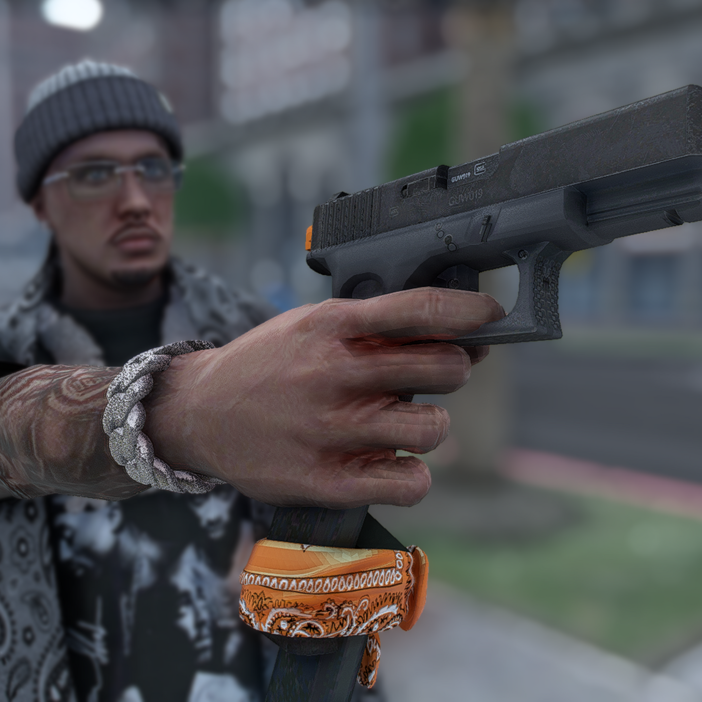 Glock Switch + Orange Bandana