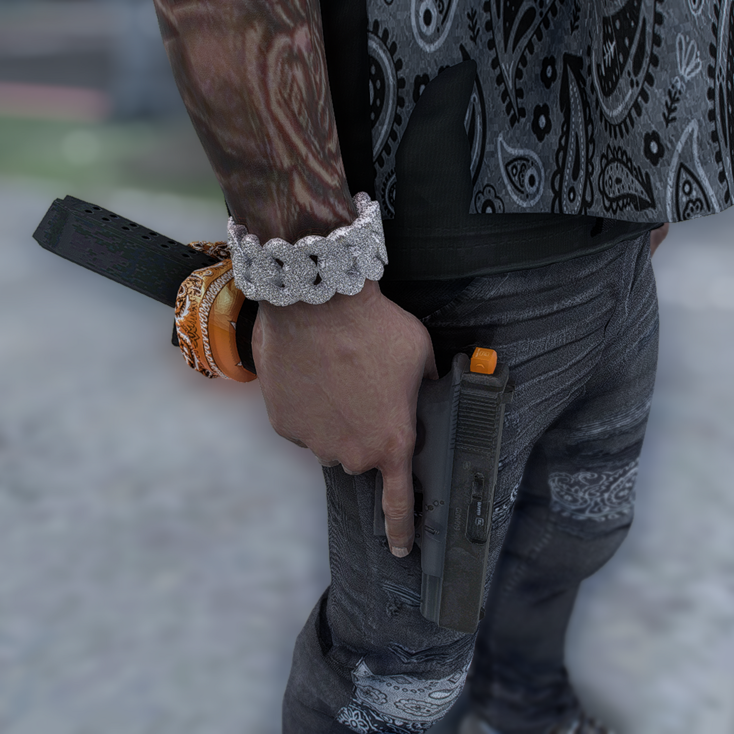 Glock Switch + Orange Bandana