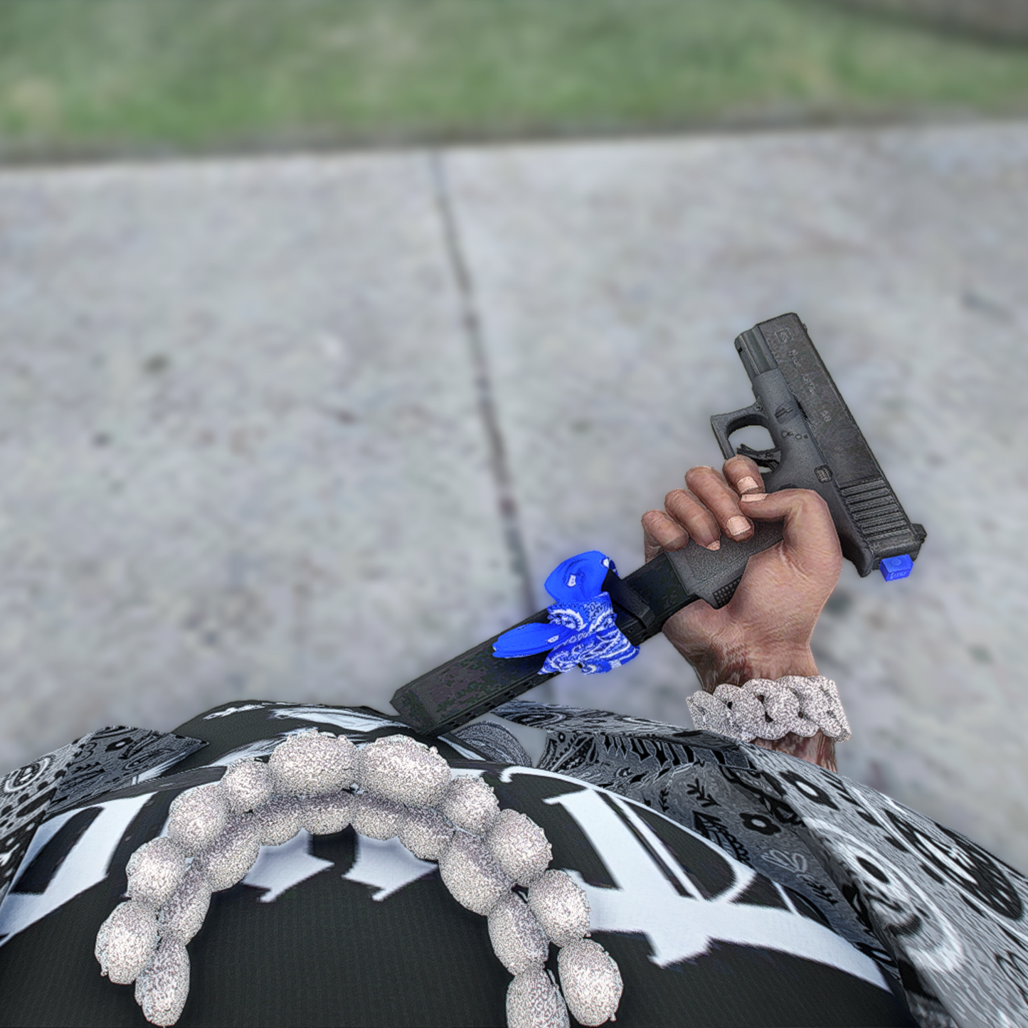 Glock Switch + Blue Bandana