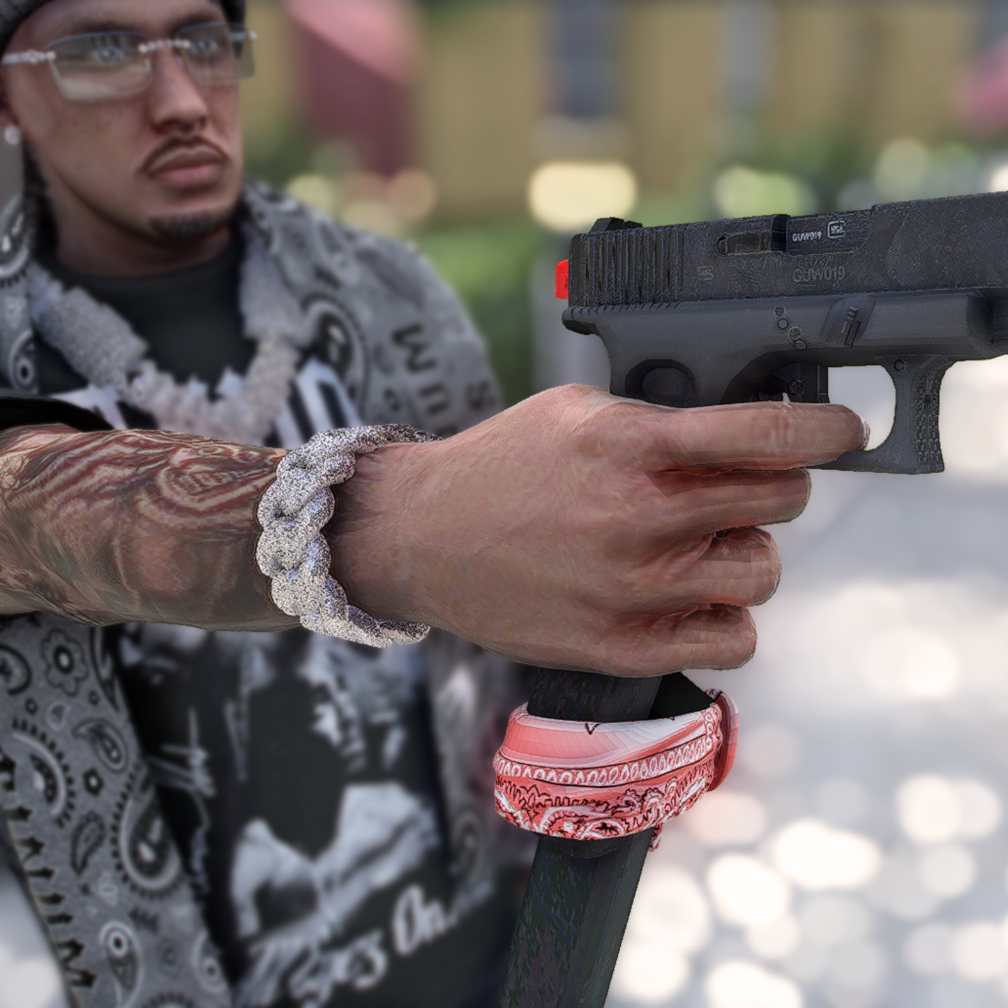 Glock Switch + Red Bandana