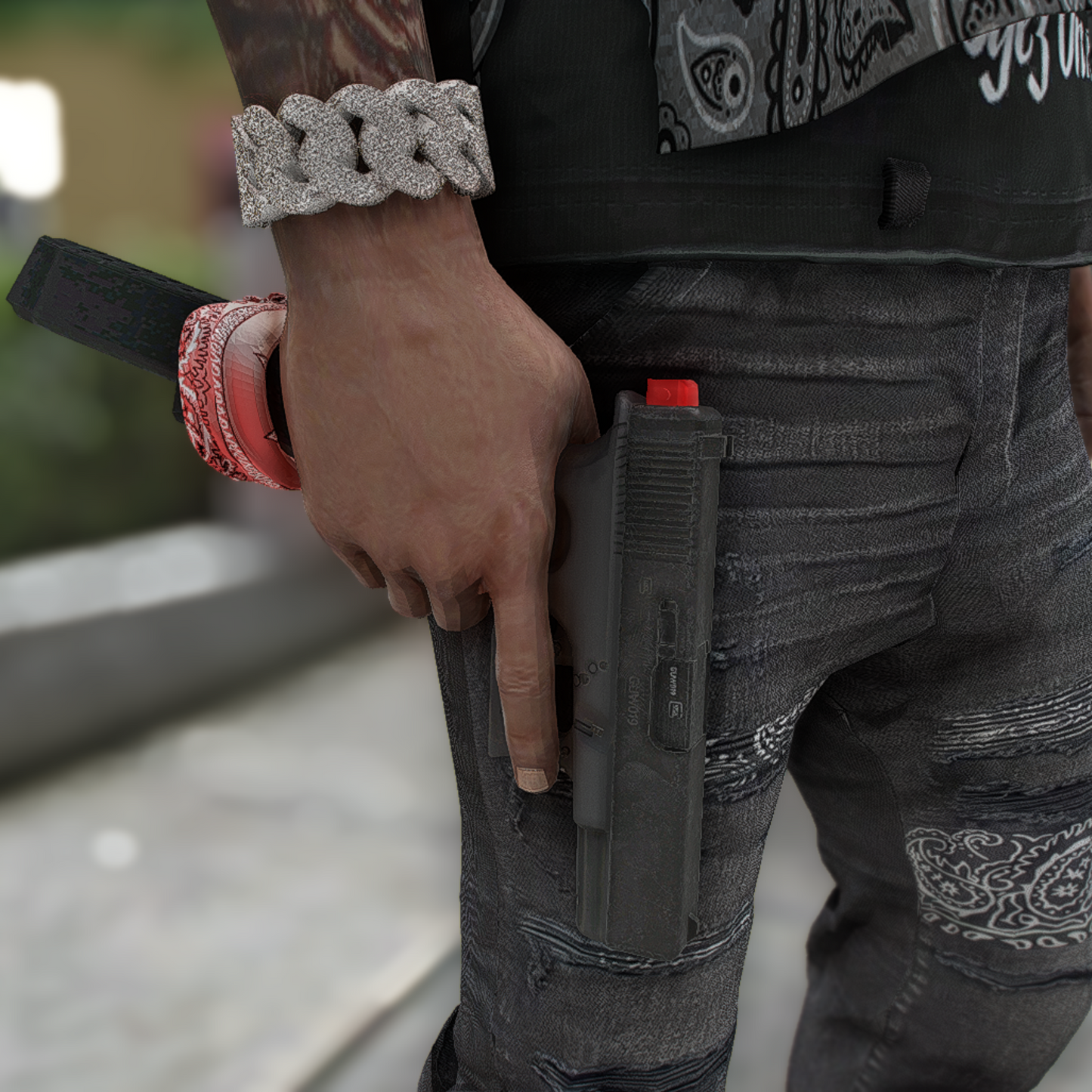 Glock Switch + Red Bandana