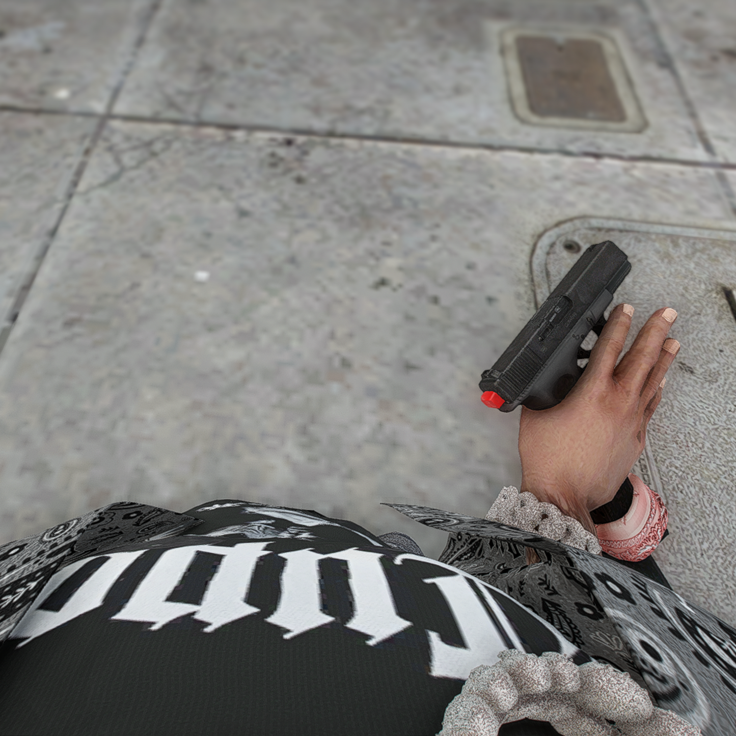 Glock Switch + Red Bandana