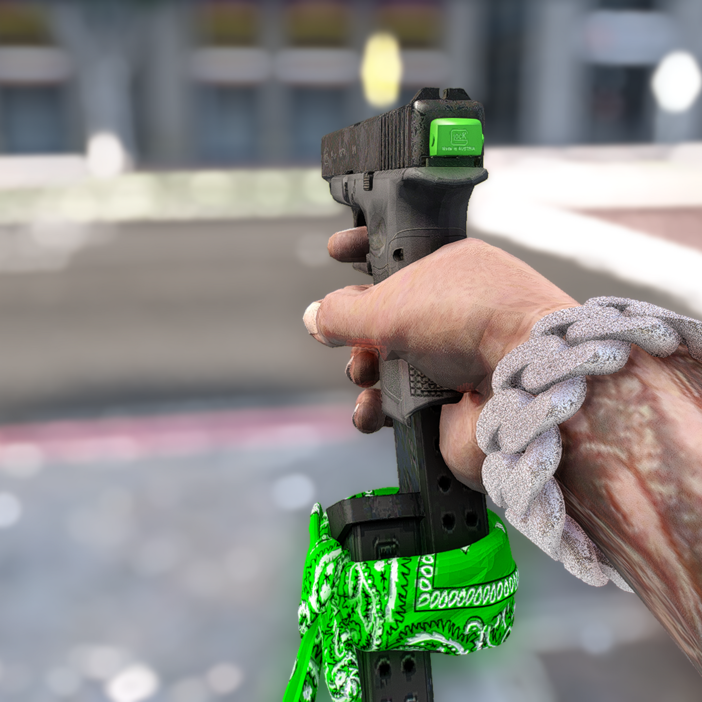 Glock Switch + Green Bandana