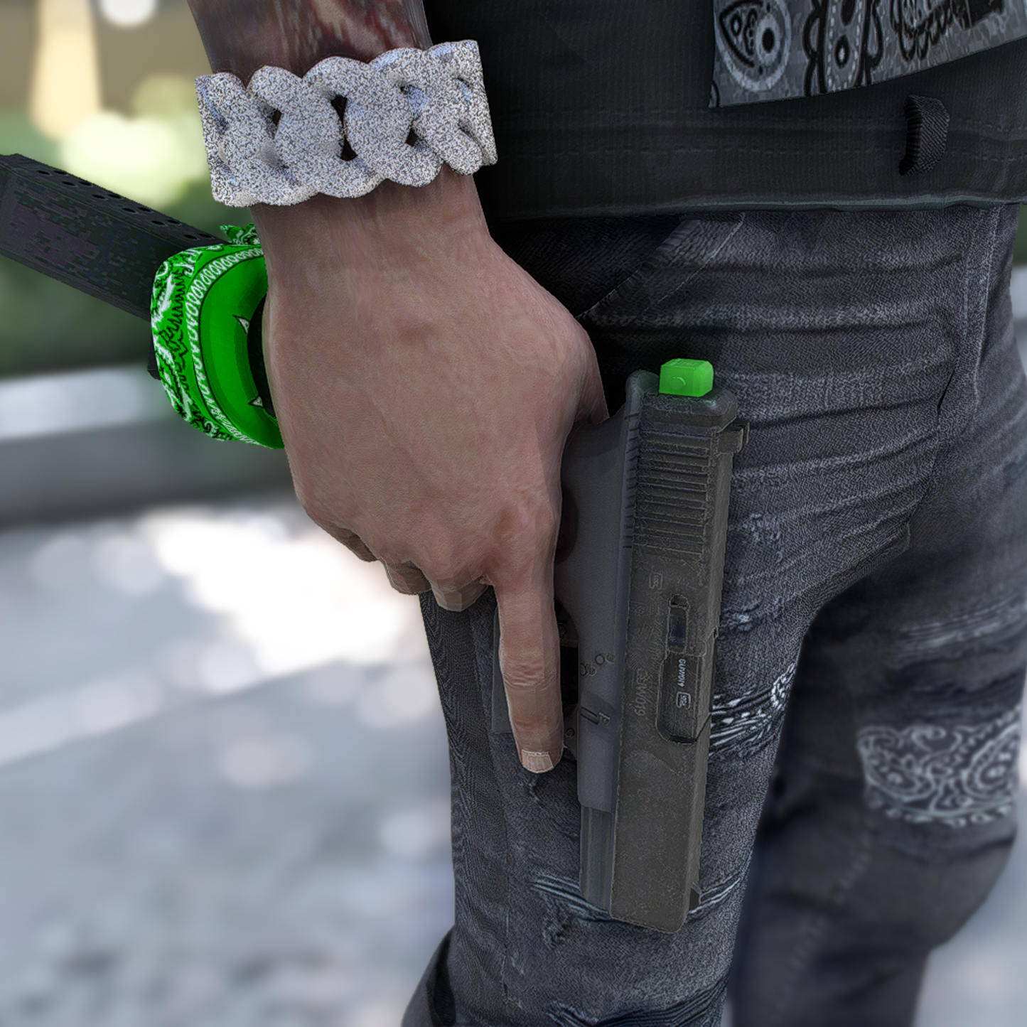 Glock Switch + Green Bandana